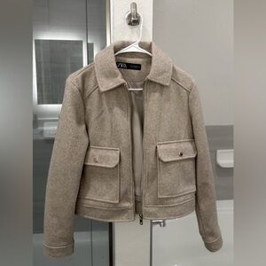 Zara Taupe Soft Jacket
